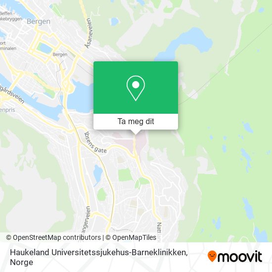 Haukeland Universitetssjukehus-Barneklinikken kart