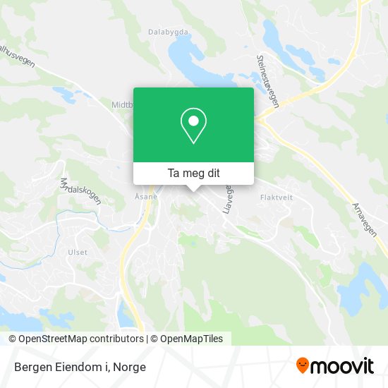 Bergen Eiendom i kart