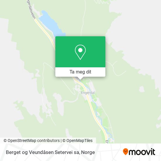 Berget og Veundåsen Setervei sa kart
