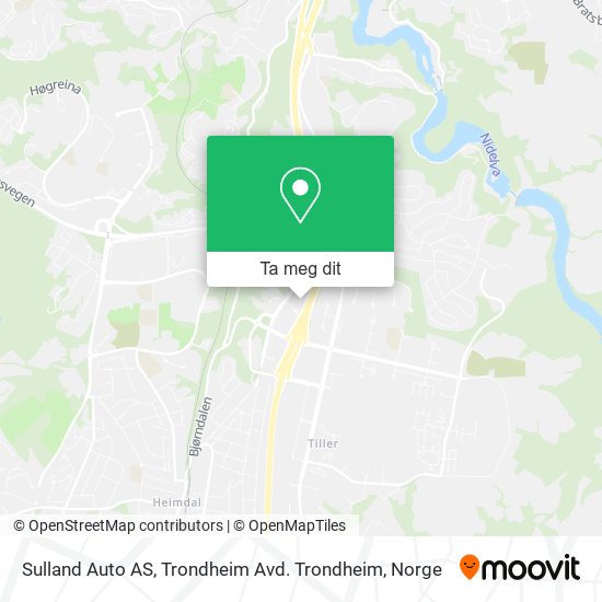 Sulland Auto AS, Trondheim Avd. Trondheim kart