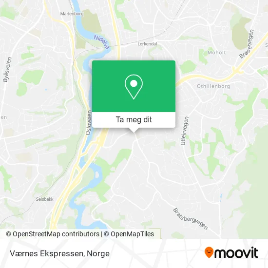 Værnes Ekspressen kart