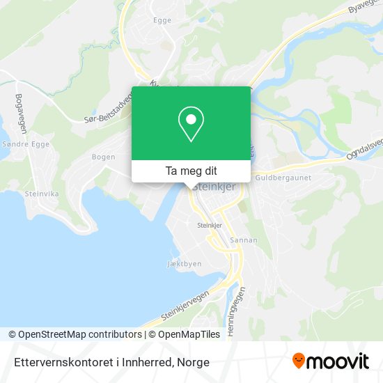 Ettervernskontoret i Innherred kart