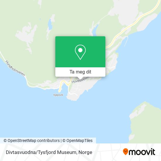Divtasvuodna/Tysfjord Museum kart