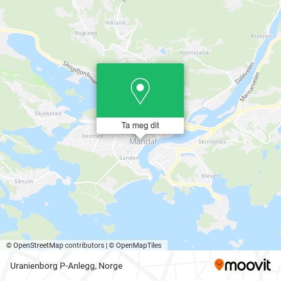 Uranienborg P-Anlegg kart