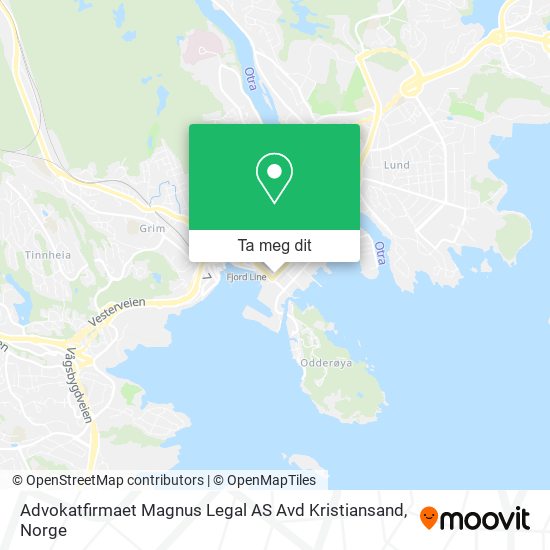 Advokatfirmaet Magnus Legal AS Avd Kristiansand kart
