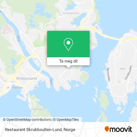Restaurant Skrubbsulten-Lund kart