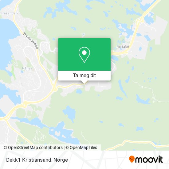 Dekk1 Kristiansand kart