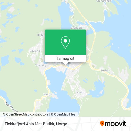 Flekkefjord Asia Mat Butikk kart