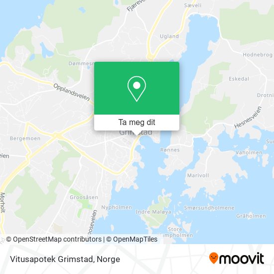 Vitusapotek Grimstad kart