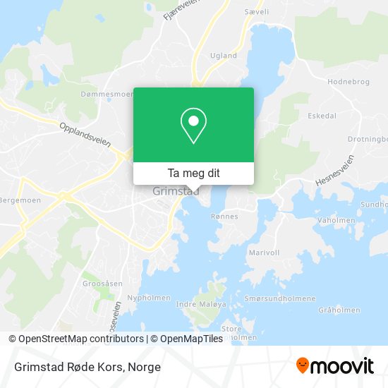 Grimstad Røde Kors kart