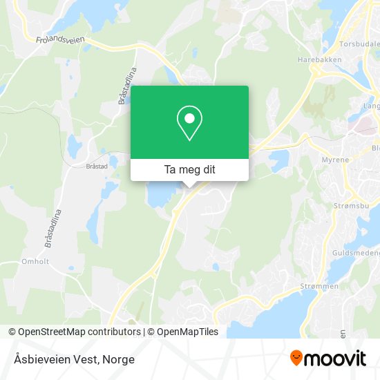Åsbieveien Vest kart