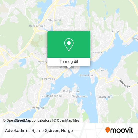 Advokatfirma Bjarne Gjørven kart