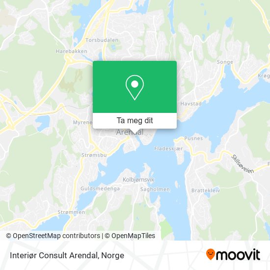 Interiør Consult Arendal kart