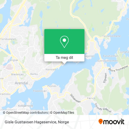Gisle Gustavsen Hageservice kart