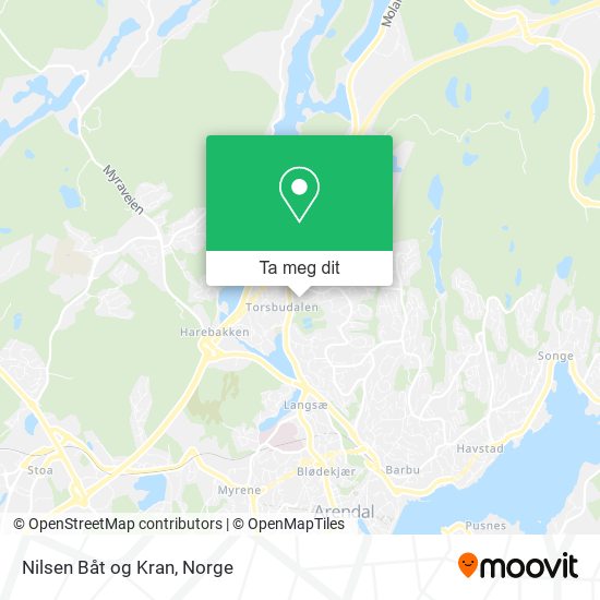 Nilsen Båt og Kran kart