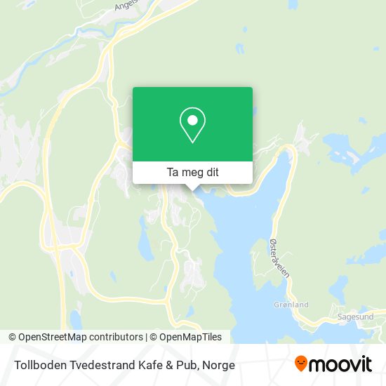 Tollboden Tvedestrand Kafe & Pub kart