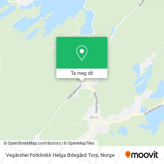 Vegårshei Fotklinikk Helga Ødegård Torp kart