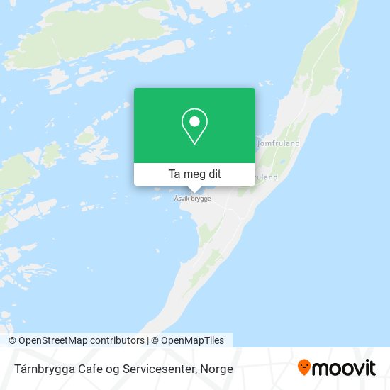 Tårnbrygga Cafe og Servicesenter kart