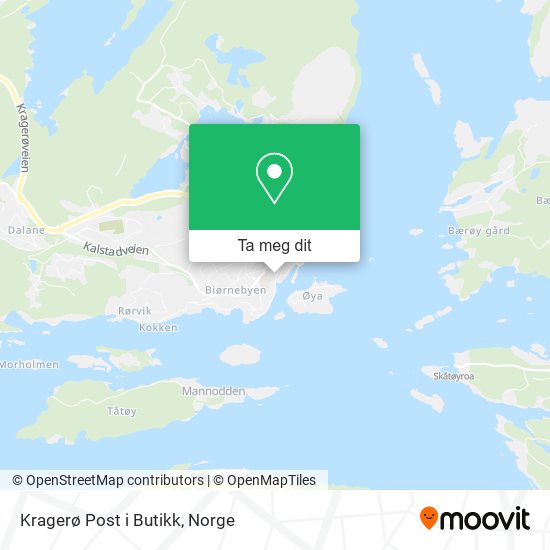 Kragerø Post i Butikk kart
