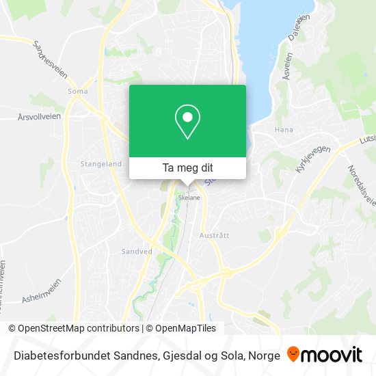 Diabetesforbundet Sandnes, Gjesdal og Sola kart