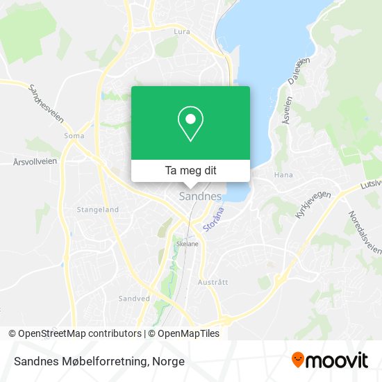 Sandnes Møbelforretning kart