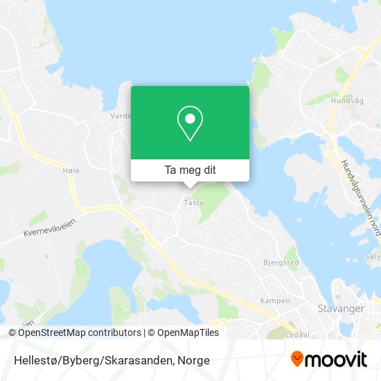 Hellestø/Byberg/Skarasanden kart