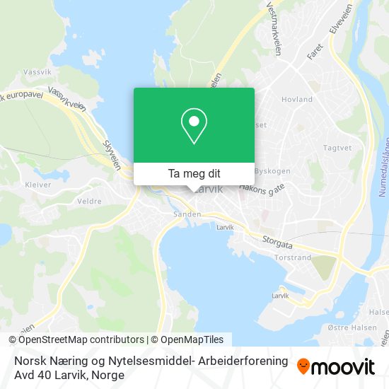 Norsk Næring og Nytelsesmiddel- Arbeiderforening Avd 40 Larvik kart