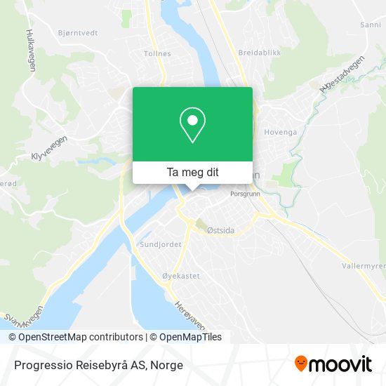 Progressio Reisebyrå AS kart