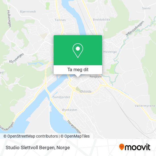 Studio Slettvoll Bergen kart