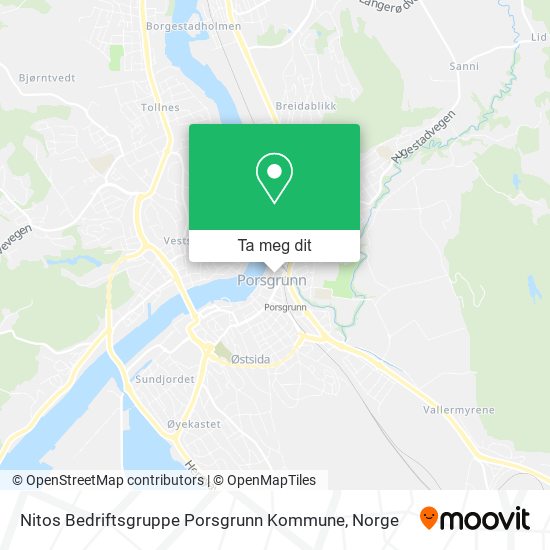 Nitos Bedriftsgruppe Porsgrunn Kommune kart