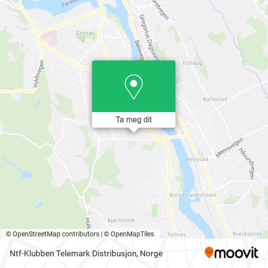 Ntf-Klubben Telemark Distribusjon kart