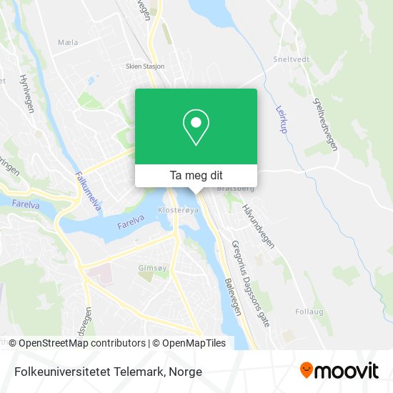 Folkeuniversitetet Telemark kart