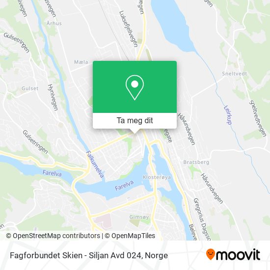 Fagforbundet Skien - Siljan Avd 024 kart