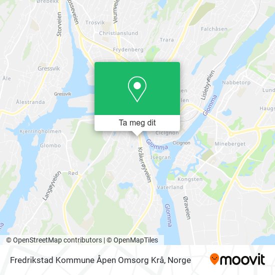 Fredrikstad Kommune Åpen Omsorg Krå kart