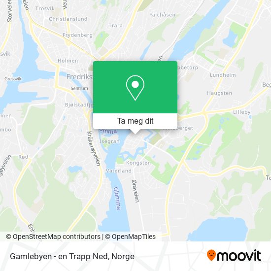 Gamlebyen - en Trapp Ned kart