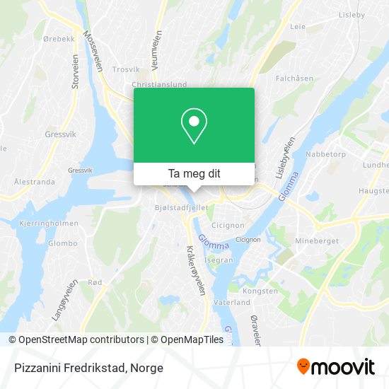 Pizzanini Fredrikstad kart