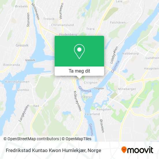 Fredrikstad Kuntao Kwon Humlekjær kart