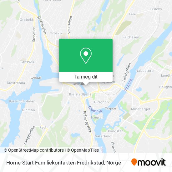Home-Start Familiekontakten Fredrikstad kart