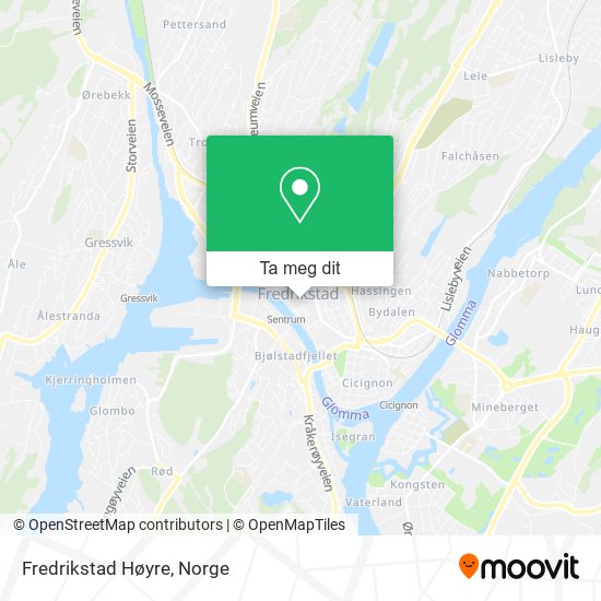 Fredrikstad Høyre kart