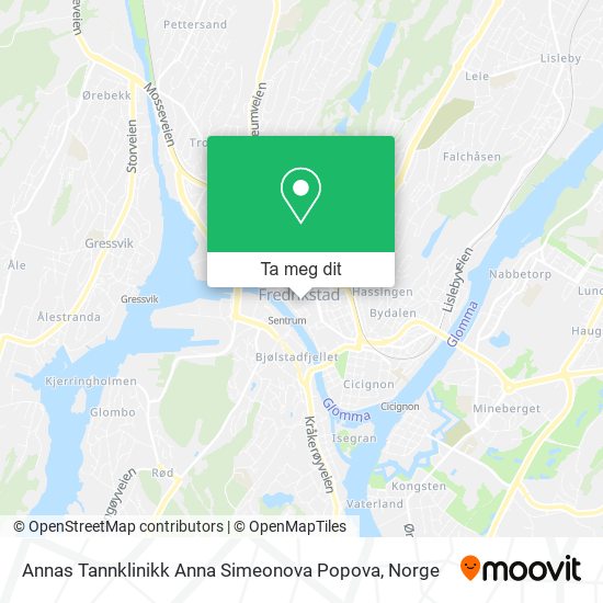 Annas Tannklinikk Anna Simeonova Popova kart