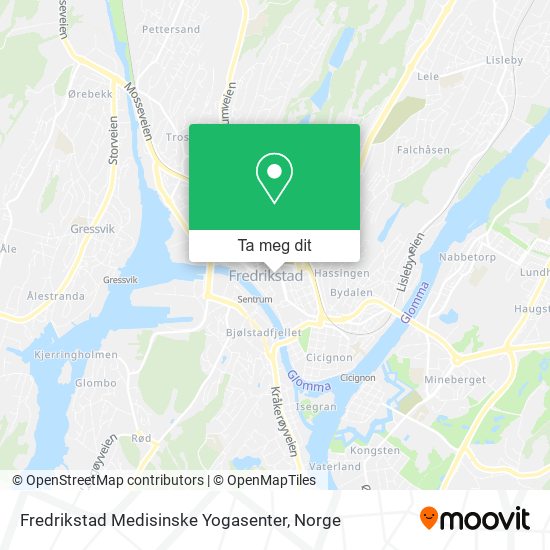 Fredrikstad Medisinske Yogasenter kart