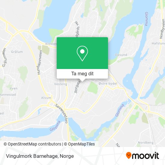 Vingulmork Barnehage kart