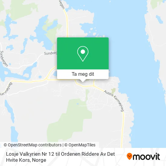 Losje Valkyrien Nr 12 til Ordenen Riddere Av Det Hvite Kors kart