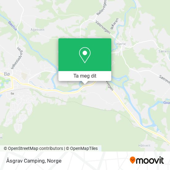 Åsgrav Camping kart