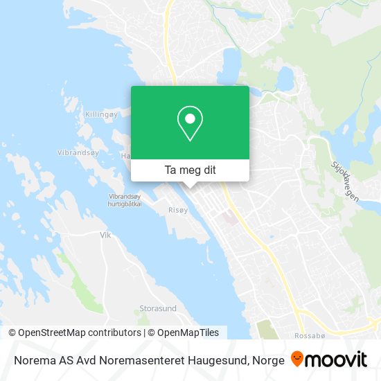 Norema AS Avd Noremasenteret Haugesund kart