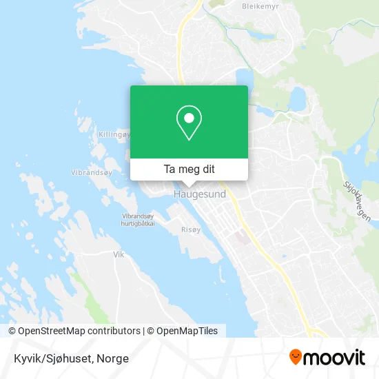 Kyvik/Sjøhuset kart