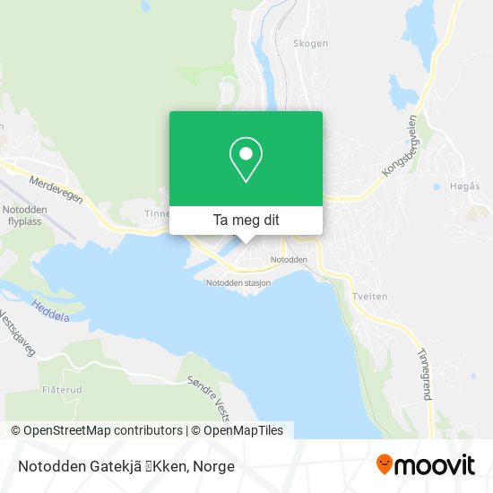 Notodden Gatekjã ̧Kken kart