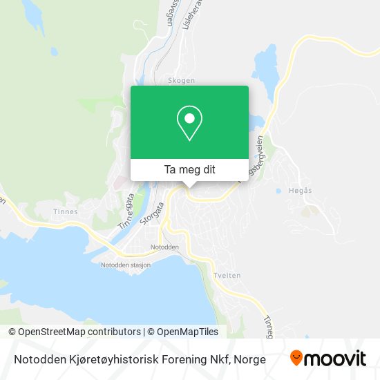 Notodden Kjøretøyhistorisk Forening Nkf kart