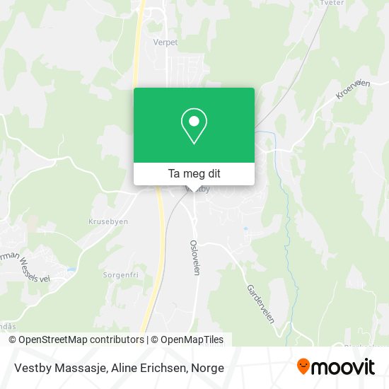 Vestby Massasje, Aline Erichsen kart