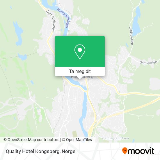 Quality Hotel Kongsberg kart